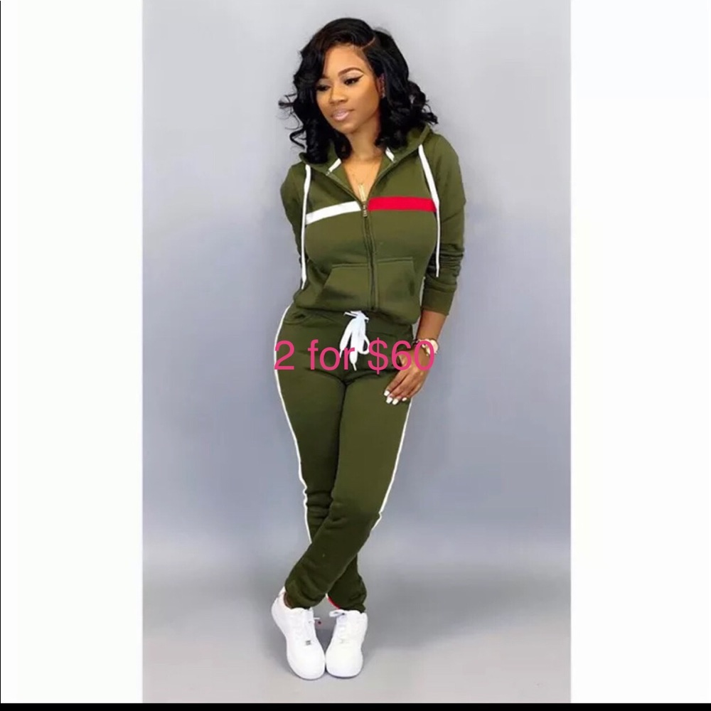 Women long sleeve hoodie jogging suit.(2) for $60